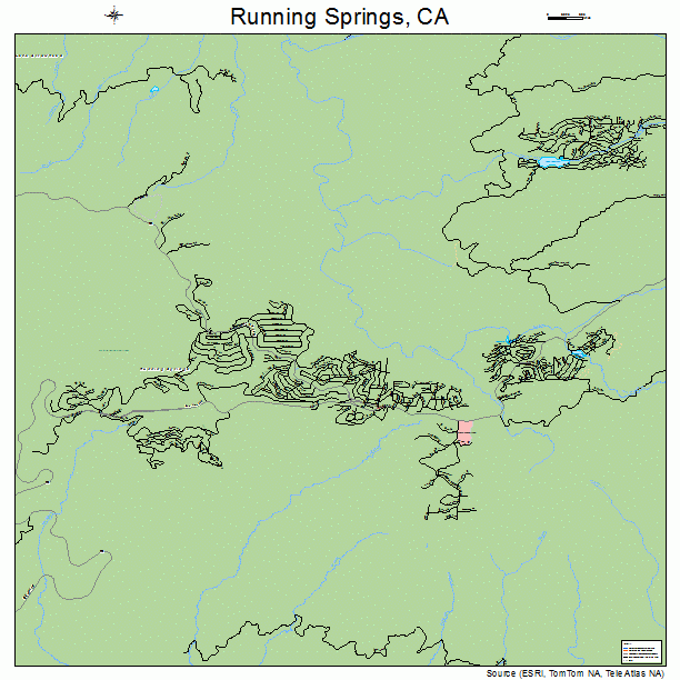 Running Springs, CA street map