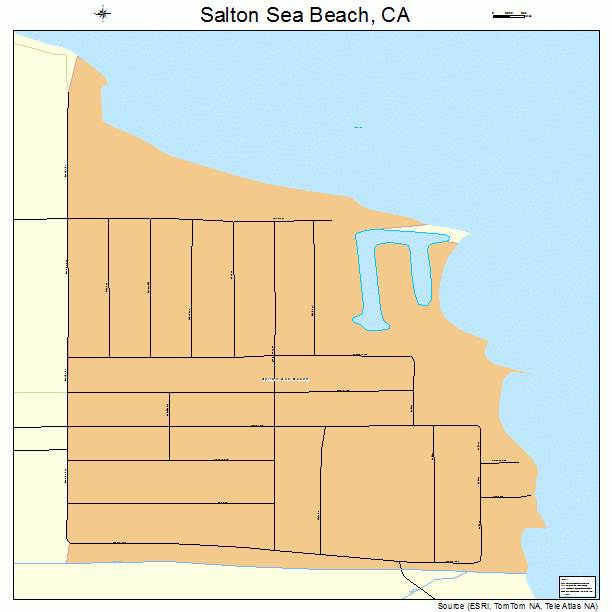 Salton Sea Beach, CA street map