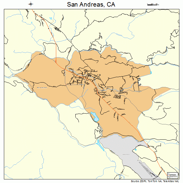 San Andreas, CA street map