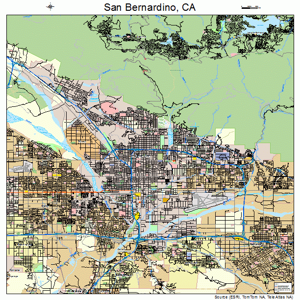San Bernardino, CA street map