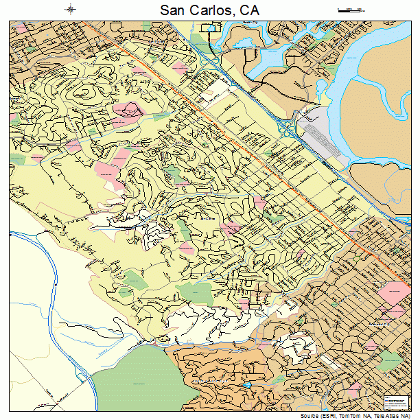 San Carlos, CA street map