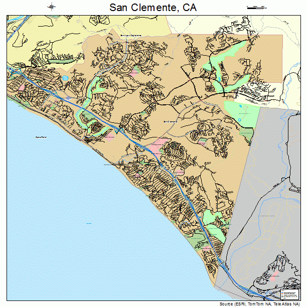 San Clemente, CA street map