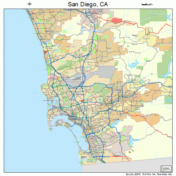 San Diego, CA street map
