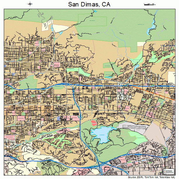 San Dimas, CA street map
