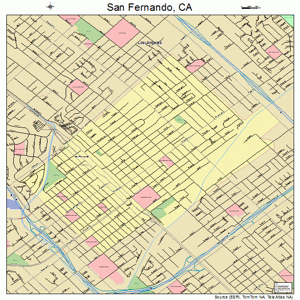 San Fernando, CA street map