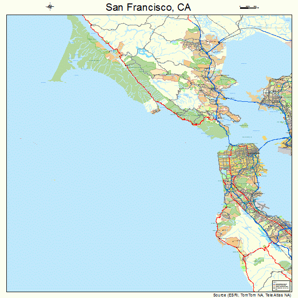 San Francisco, CA street map