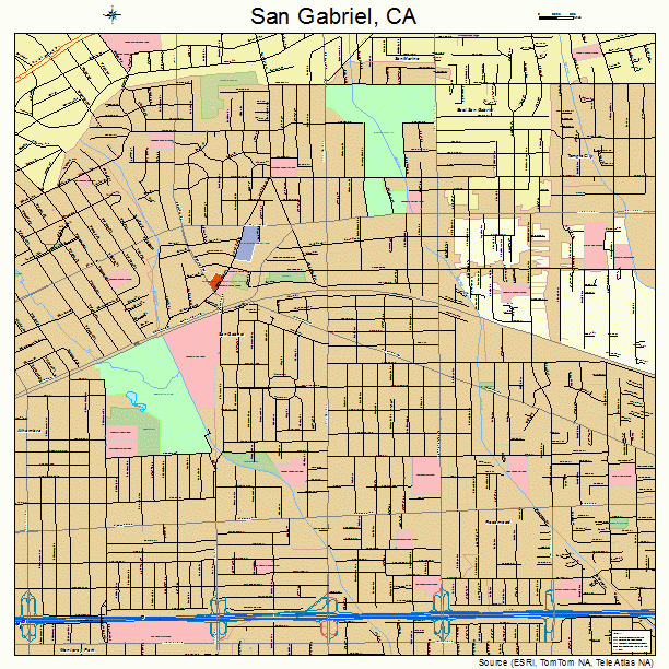 San Gabriel, CA street map