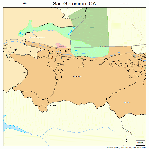 San Geronimo, CA street map