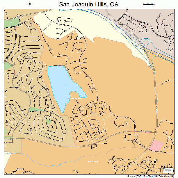 San Joaquin Hills, CA street map
