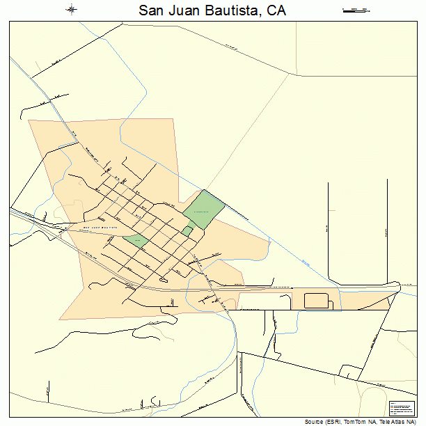 San Juan Bautista, CA street map