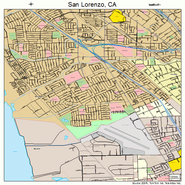 San Lorenzo, CA street map