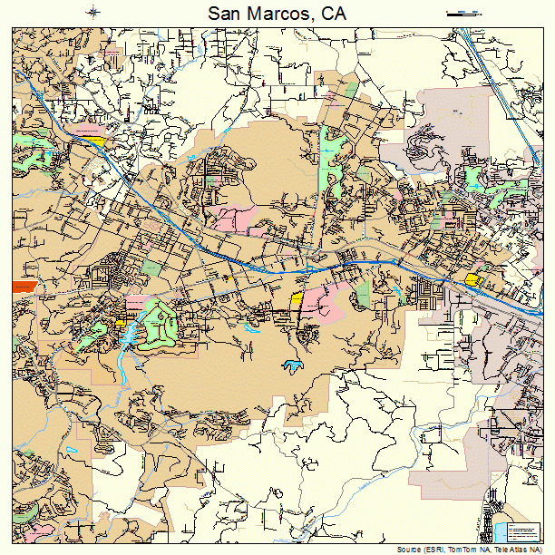 San Marcos, CA street map