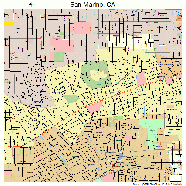 San Marino, CA street map