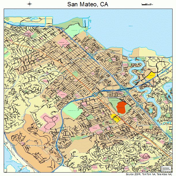 San Mateo, CA street map