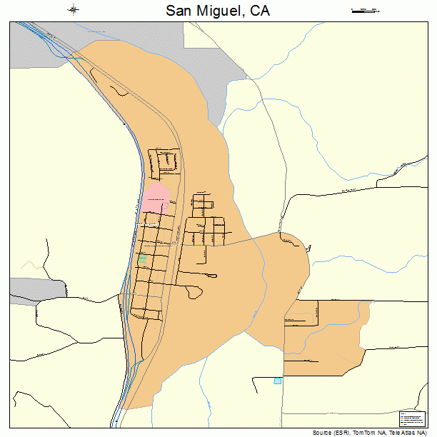San Miguel, CA street map
