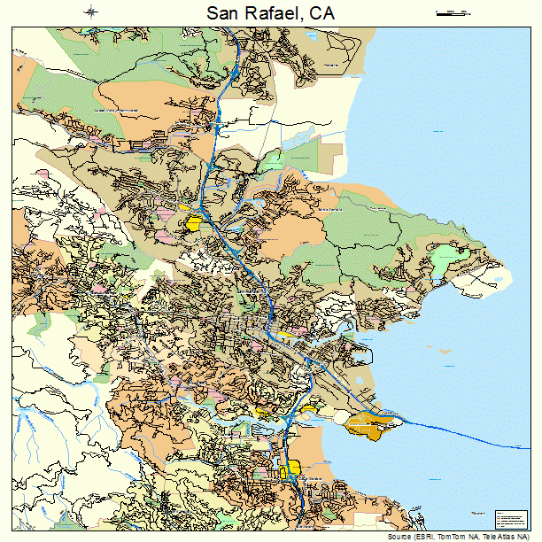 San Rafael, CA street map