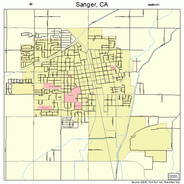 Sanger, CA street map