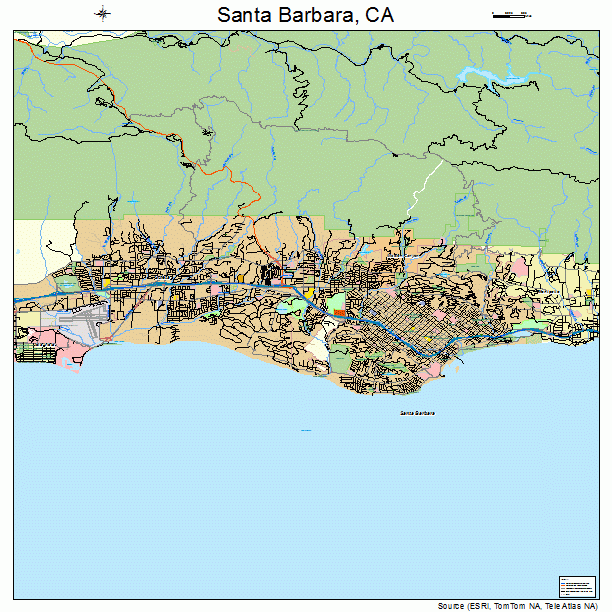 Santa Barbara, CA street map