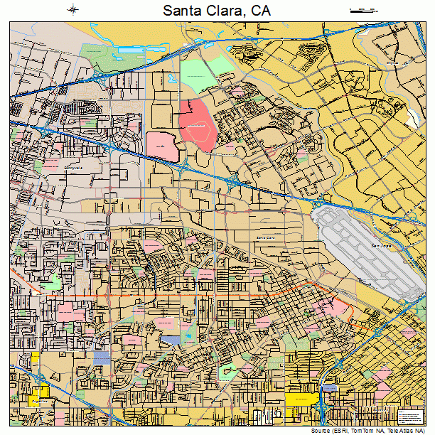 Santa Clara, CA street map