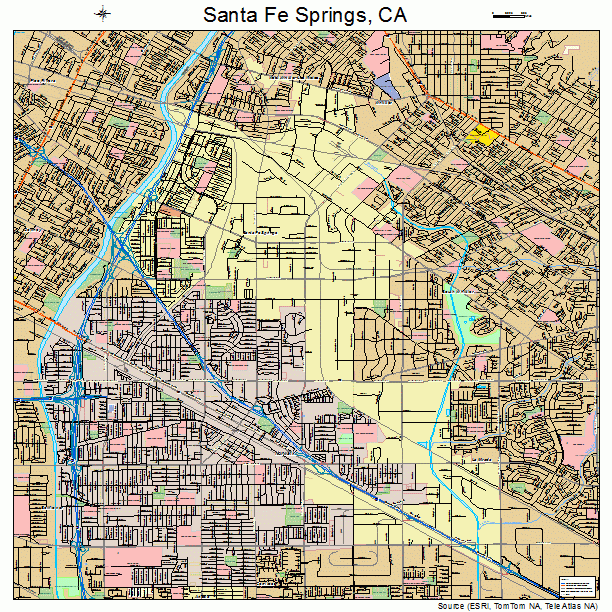 Santa Fe Springs, CA street map