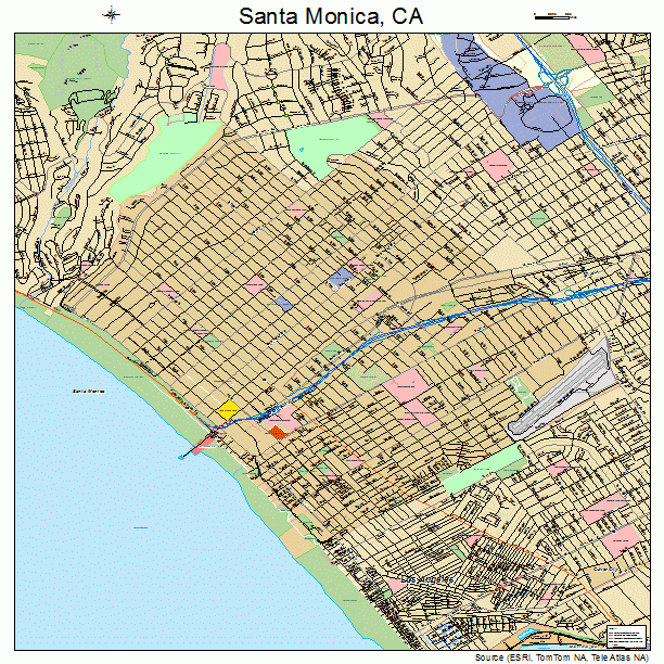 Santa Monica, CA street map