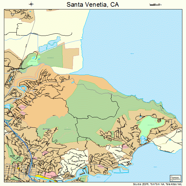 Santa Venetia, CA street map