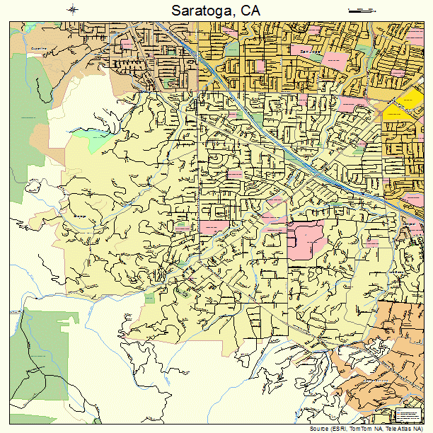 Saratoga, CA street map