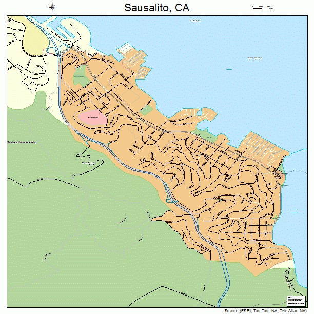 Sausalito, CA street map
