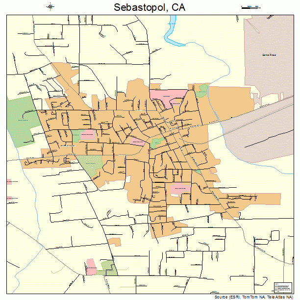 Sebastopol, CA street map