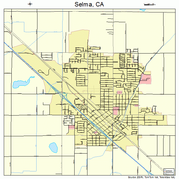 Selma, CA street map