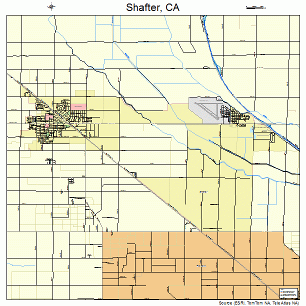 Shafter, CA street map