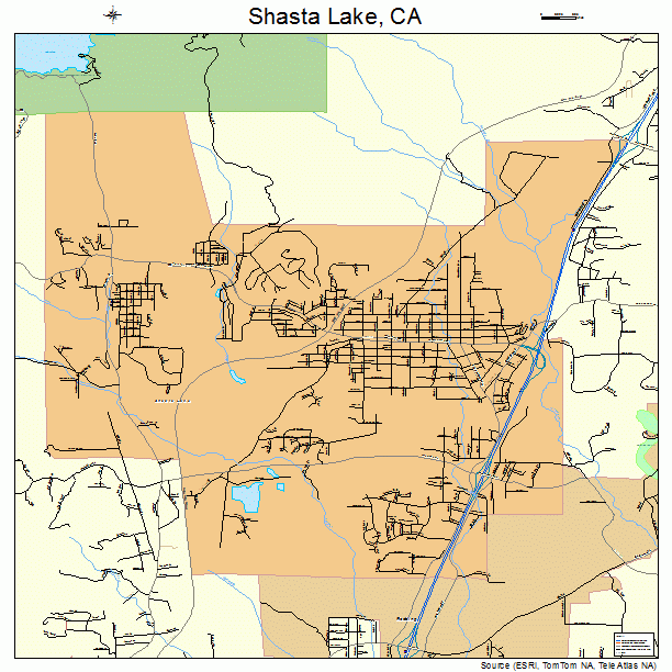 Shasta Lake, CA street map