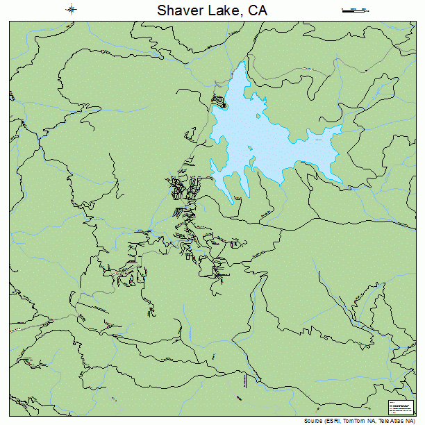 Shaver Lake, CA street map