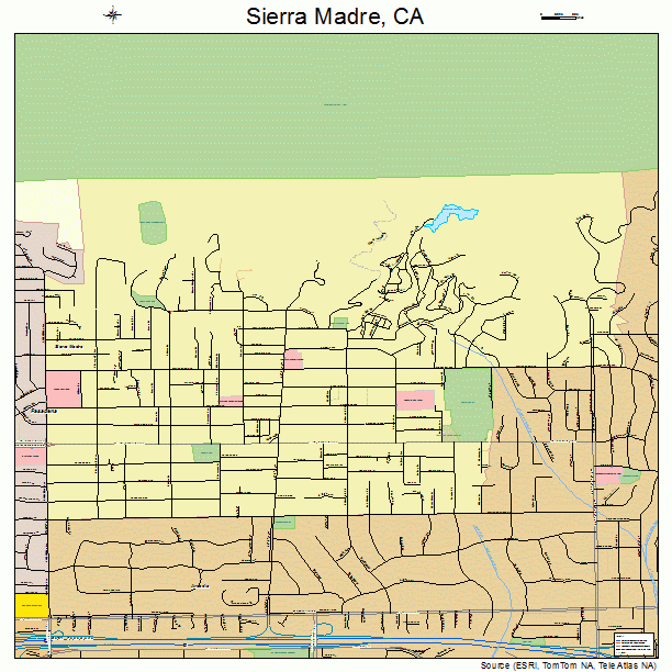 Sierra Madre, CA street map