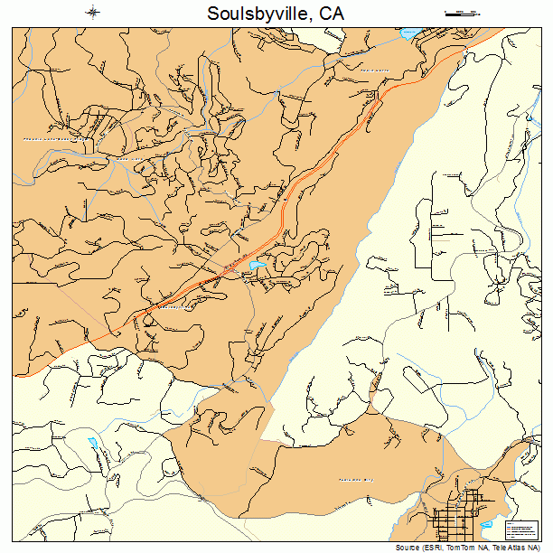 Soulsbyville, CA street map