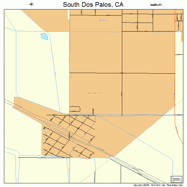 South Dos Palos, CA street map