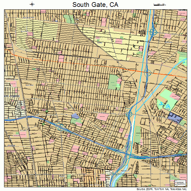 South Gate, CA street map