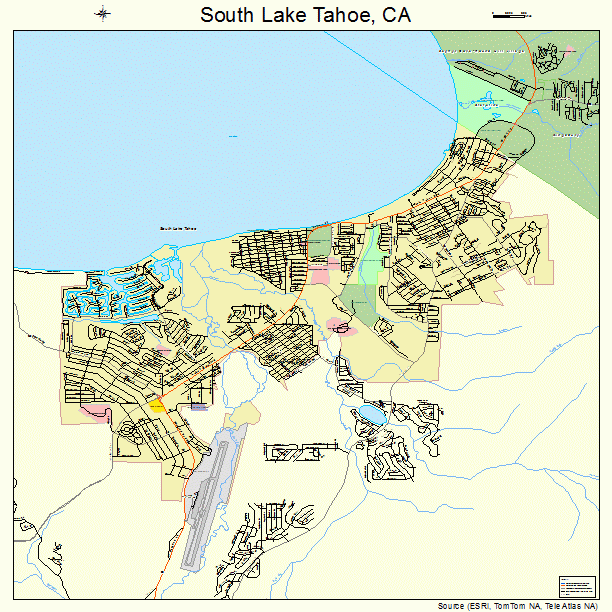 South Lake Tahoe, CA street map