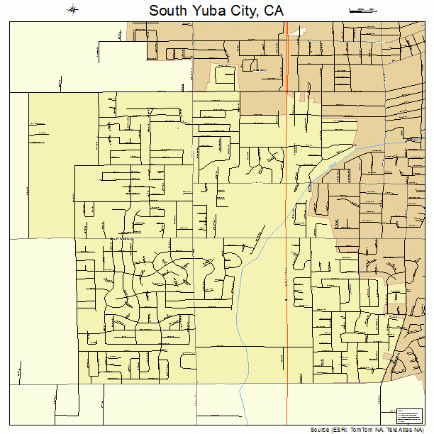South Yuba City, CA street map