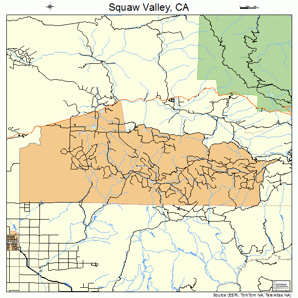 Squaw Valley California Street Map 0673794