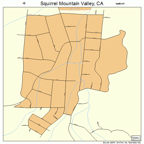 Squirrel Mountain Valley, CA street map