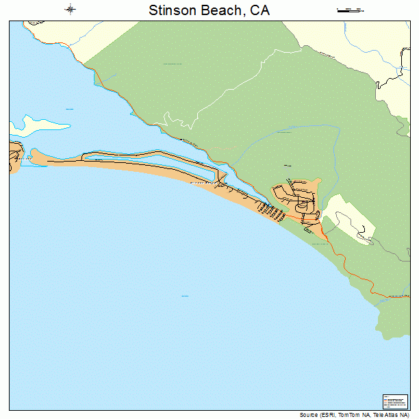 Stinson Beach, CA street map