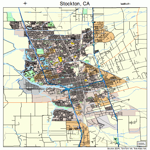 Stockton, CA street map