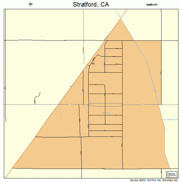 Stratford, CA street map