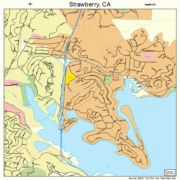 Strawberry, CA street map