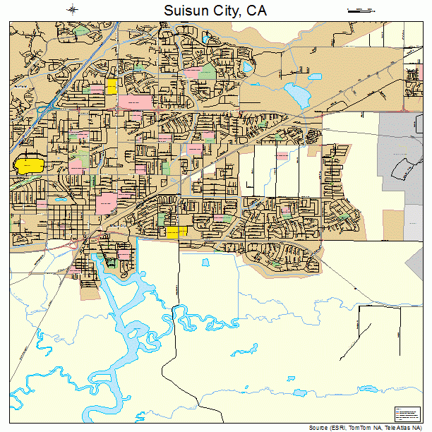 Suisun City, CA street map