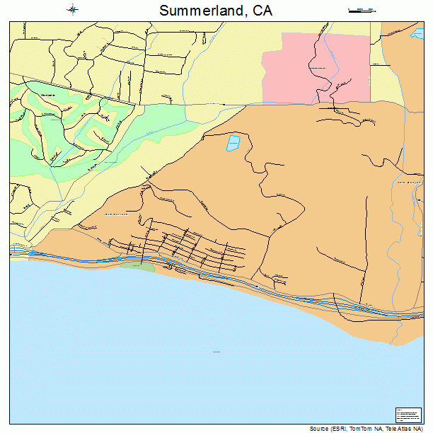 Summerland, CA street map