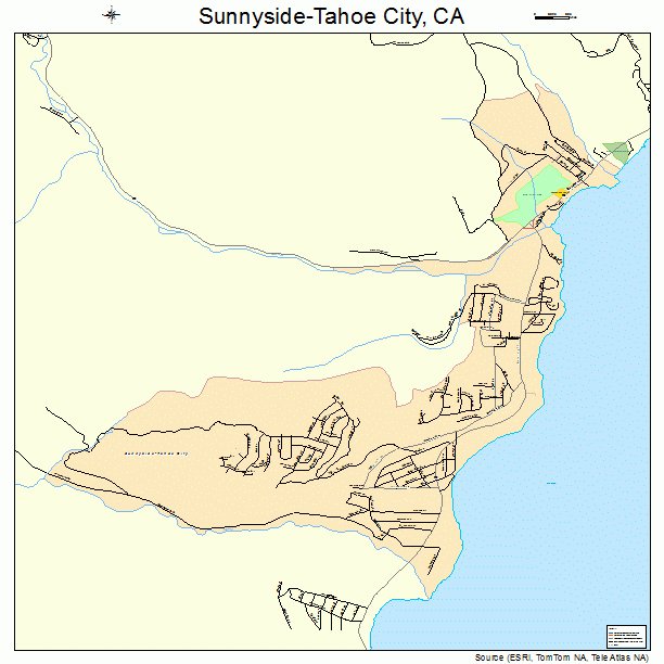 Sunnyside-Tahoe City, CA street map