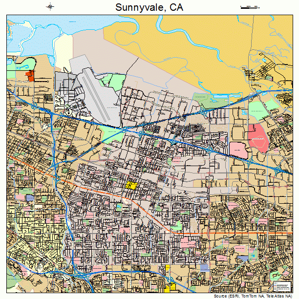 Sunnyvale, CA street map