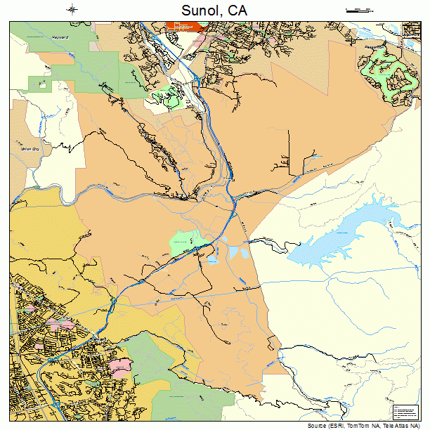 Sunol, CA street map